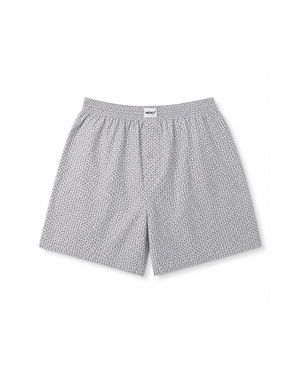 White Micro Print Boxer
