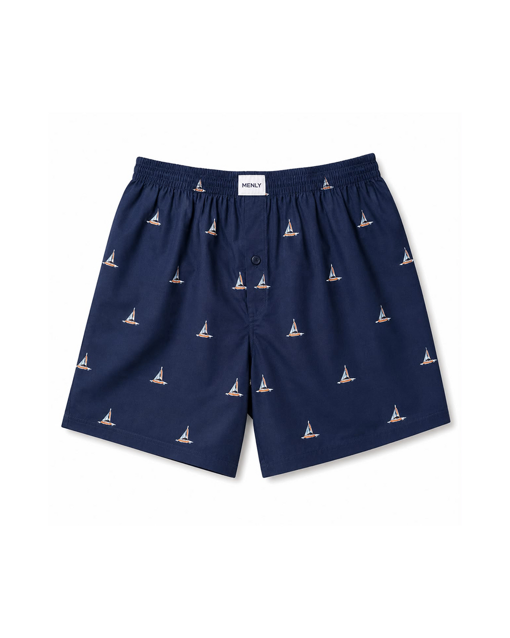 Navy Sailboat Print Boxer
