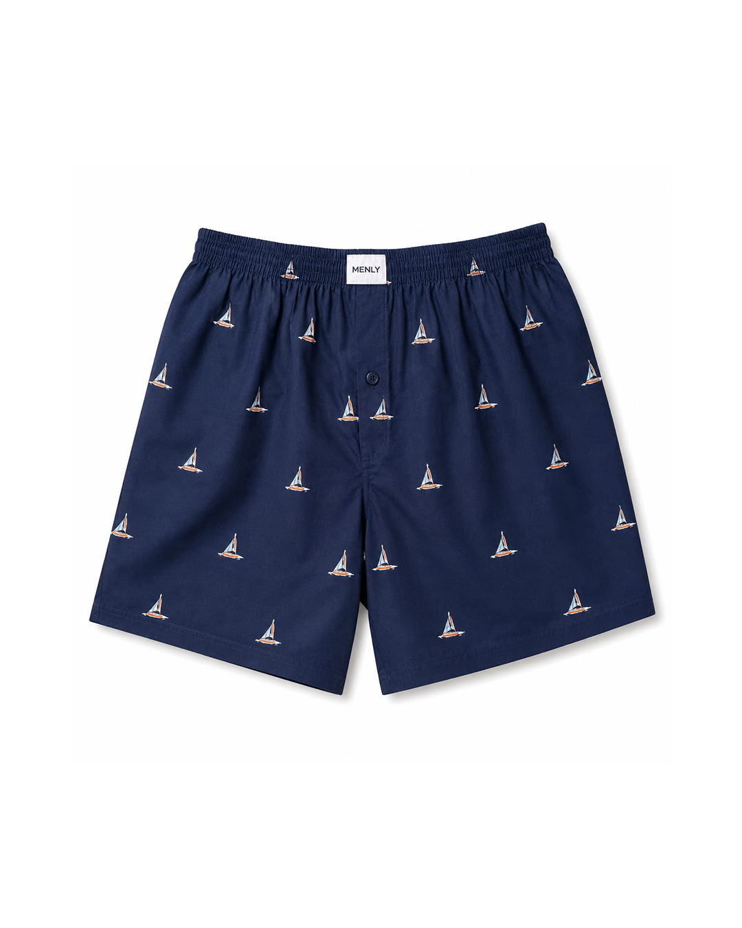 Navy Sailboat Print Boxer
