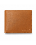 Tan Bifold Wallet with Coin Pocket