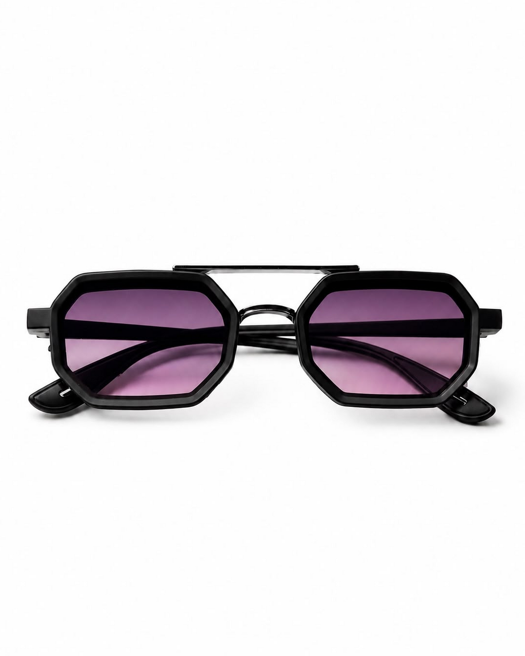 Black Hexa Frame Cooler with Purple Gradient Lens