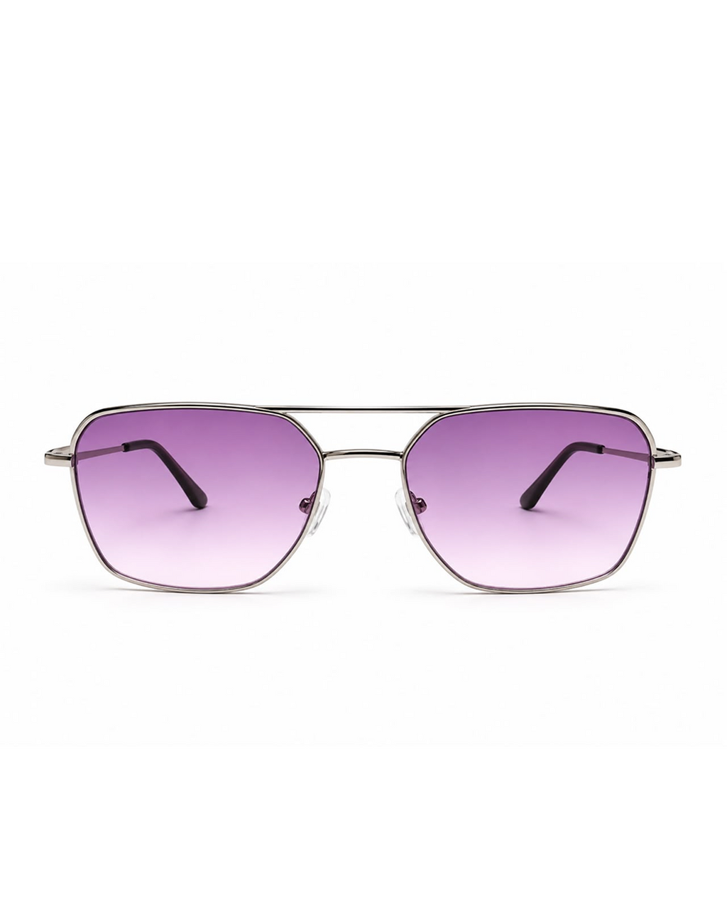 Silver Aviator Cooler with Purple Tint Lens