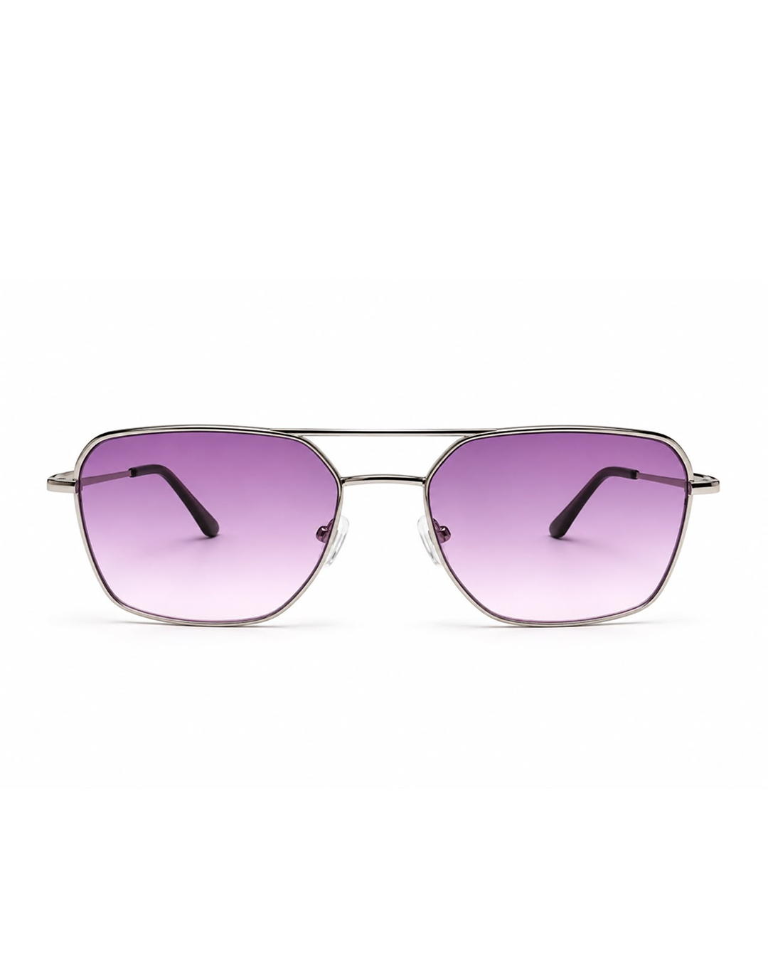 Silver Aviator Cooler with Purple Tint Lens