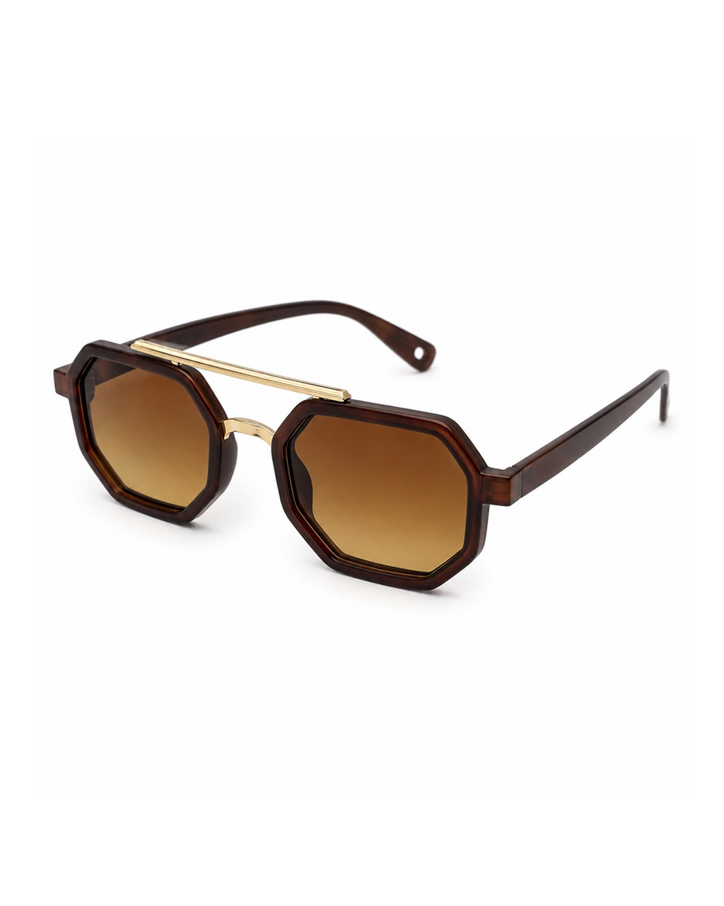 Brown Hexa Frame Cooler with Amber Lens