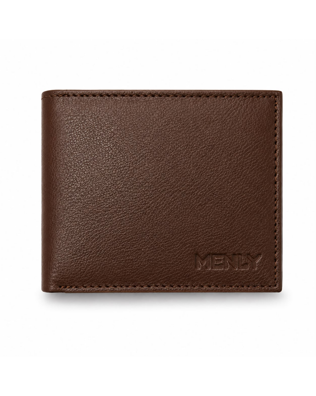 Dark Brown Bifold Wallet with Coin Pocket