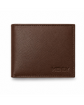 Dark Brown Bifold Wallet with Coin Pocket