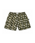 Olive Geometric Print Boxer