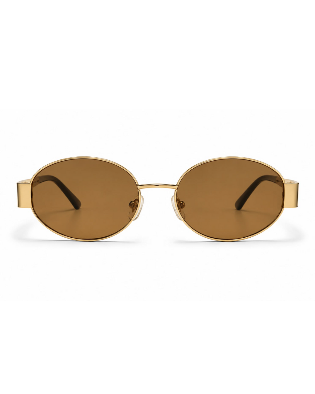 Gold Round Frame Cooler with Amber Lens