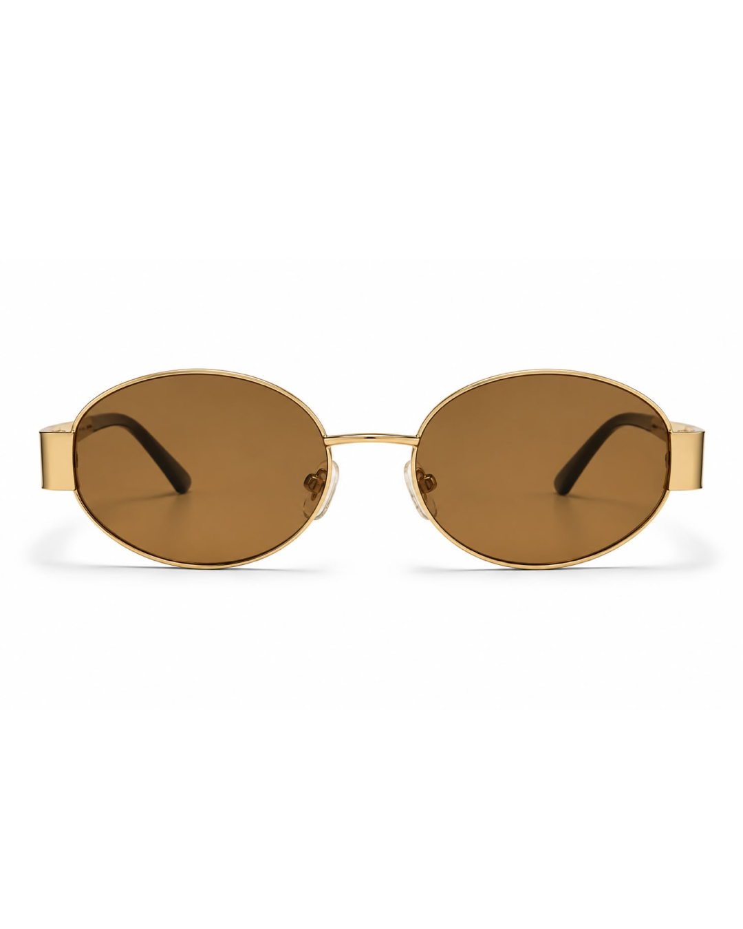 Gold Round Frame Cooler with Amber Lens