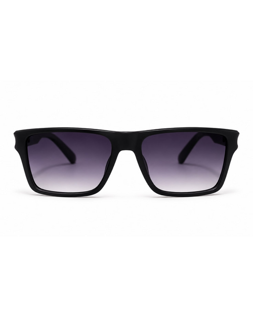 Black Square Frame Cooler with Smoke Purple Lens
