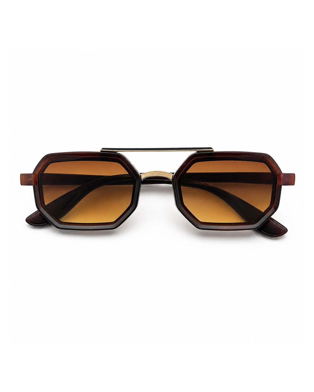 Brown Hexa Frame Cooler with Amber Lens
