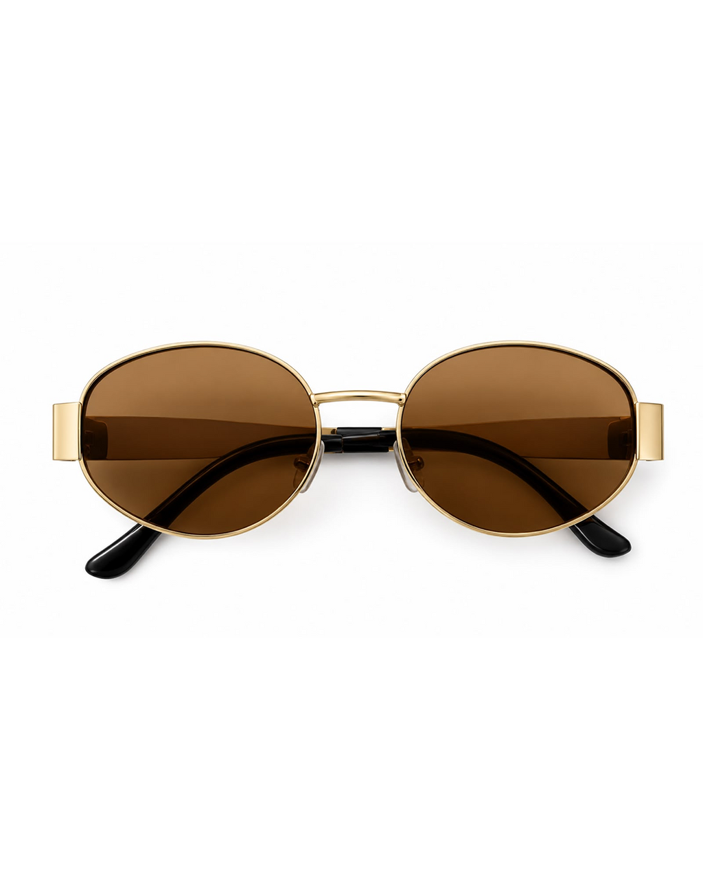 Gold Round Frame Cooler with Amber Lens