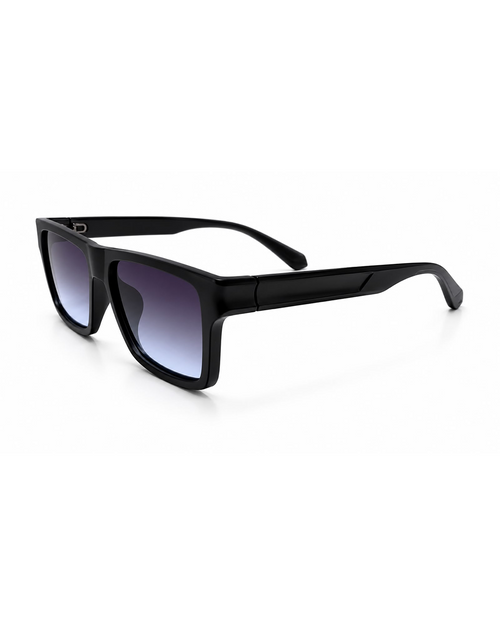 Black Rectangular Frame Cooler with Purple Gradient Lens
