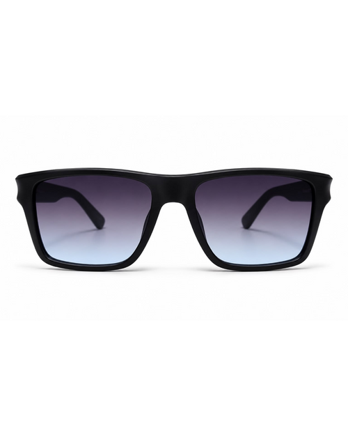 Black Rectangular Frame Cooler with Purple Gradient Lens