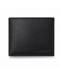 Black Bifold Wallet with Coin Pocket
