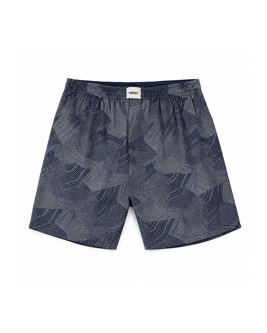 Navy Abstract Line Boxer