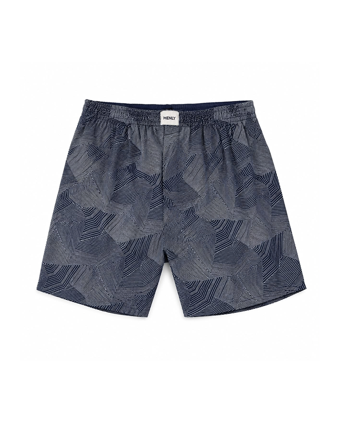 Navy Abstract Line Boxer