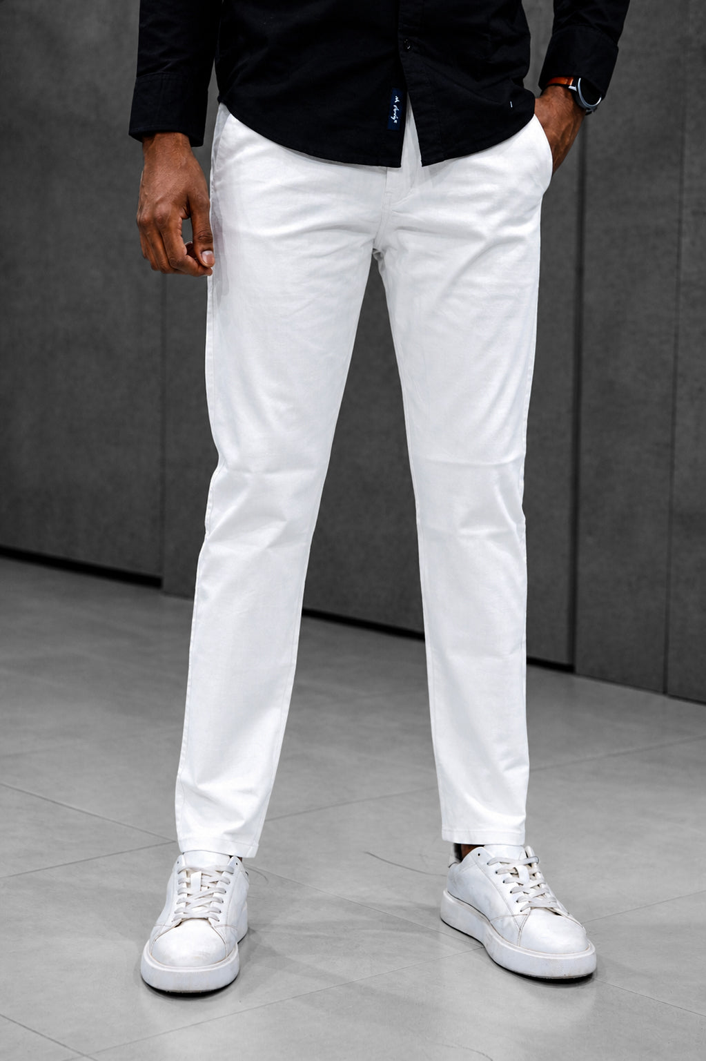 White Linen Pants - Menly Clothing