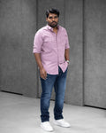 Dusty Pink Double Pocket Cotton Shirt