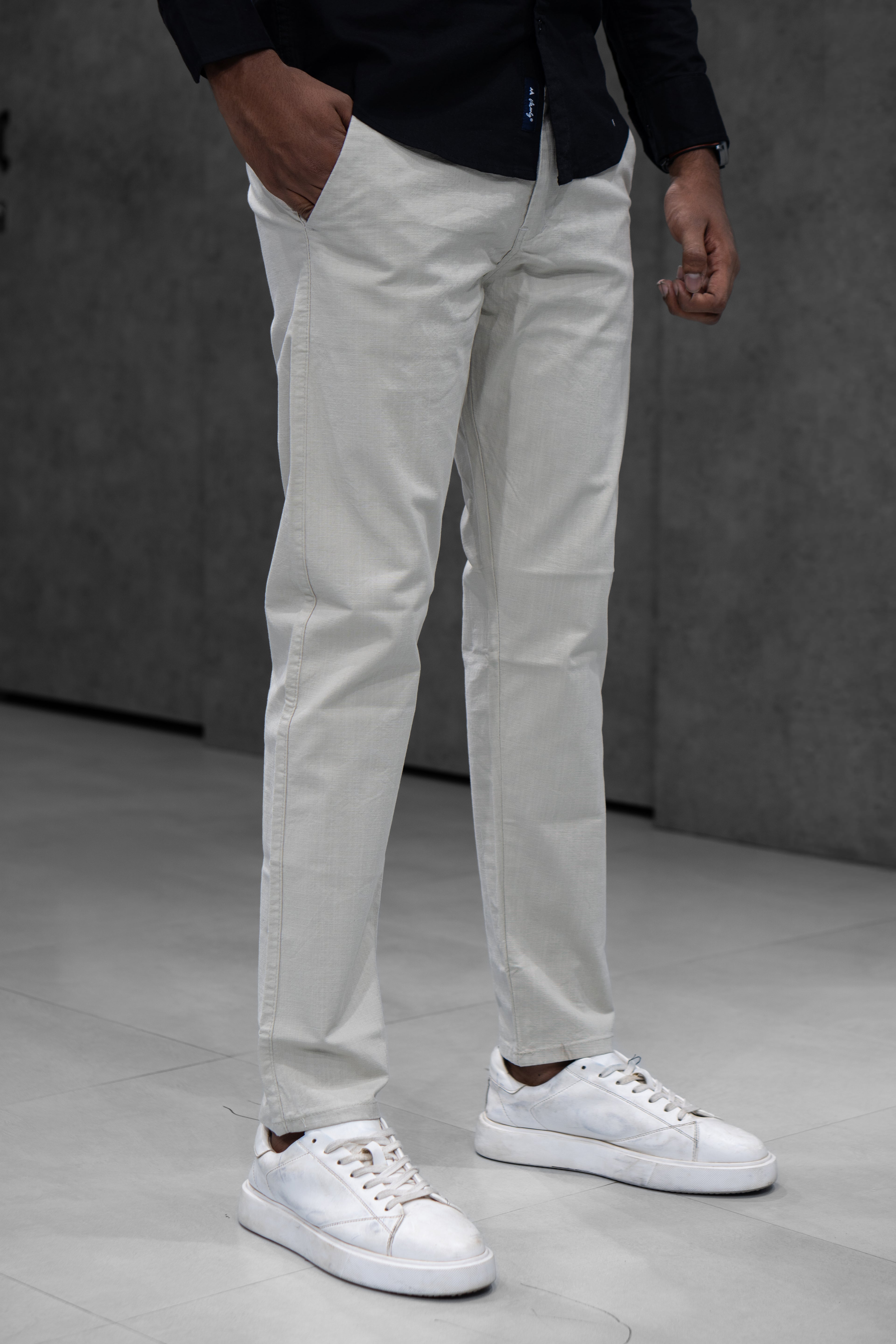Off White Linen Pants