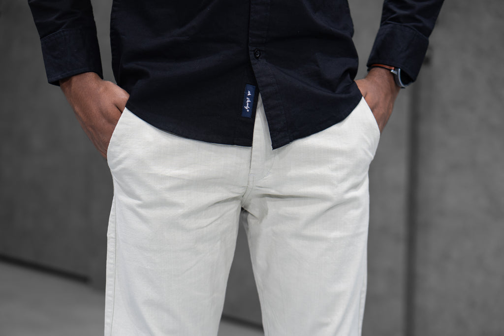 Off White Linen Pants