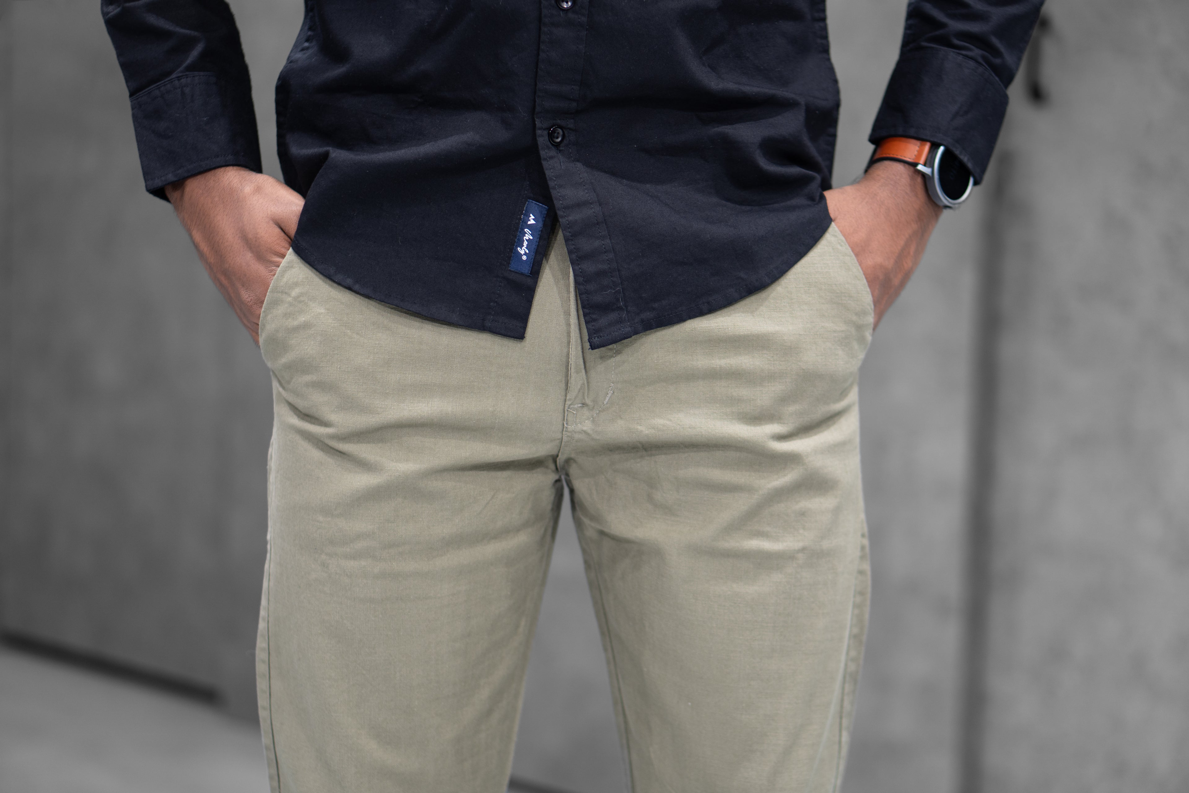 Olive Green Linen Pants