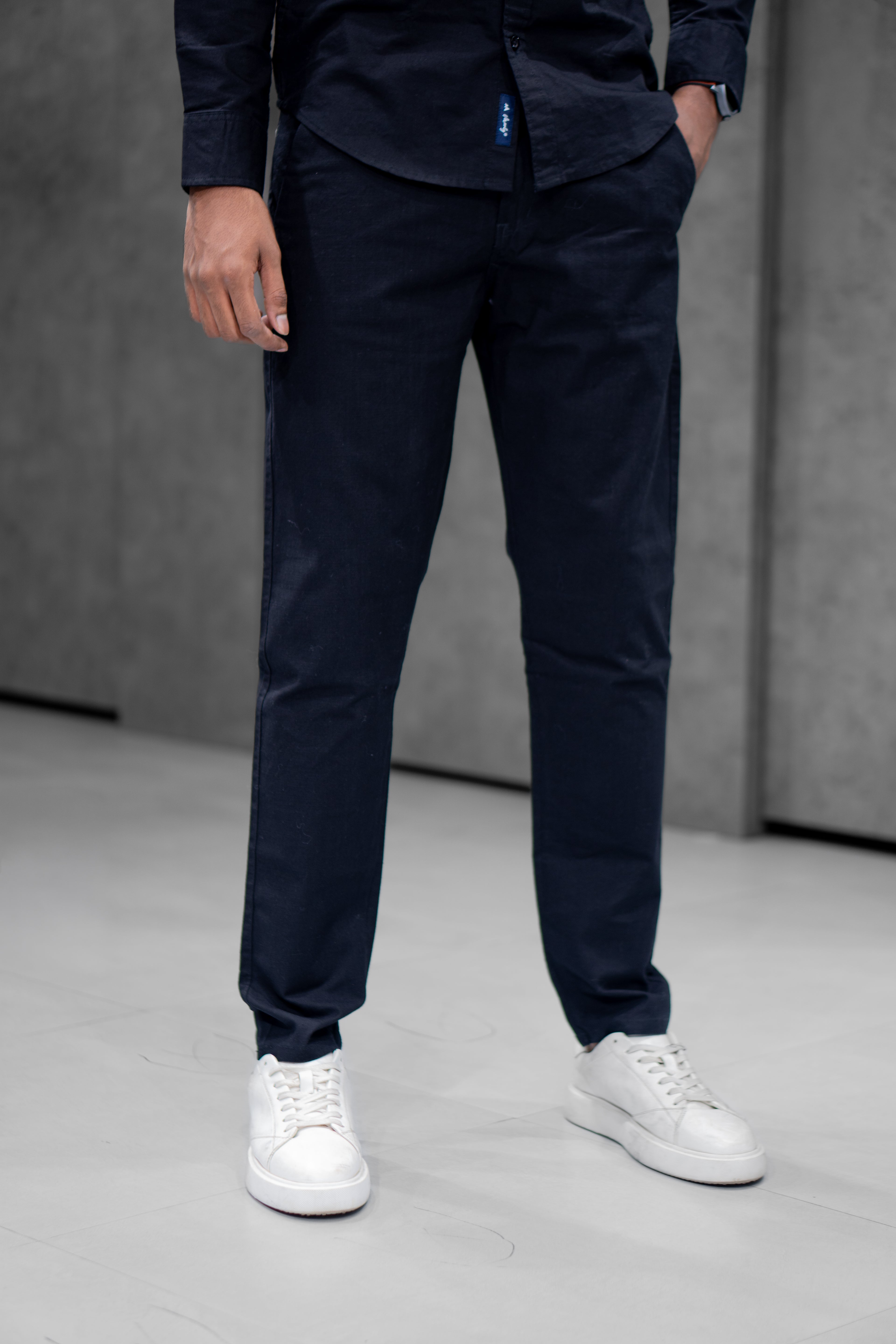 Classic Black Linen Pants