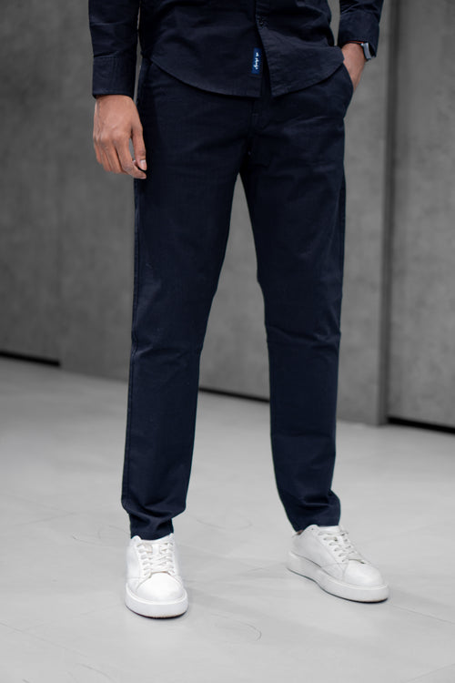 Forest Green Linen Blended Shirt & Classic Black Linen Pant COMBO - Menly Clothing