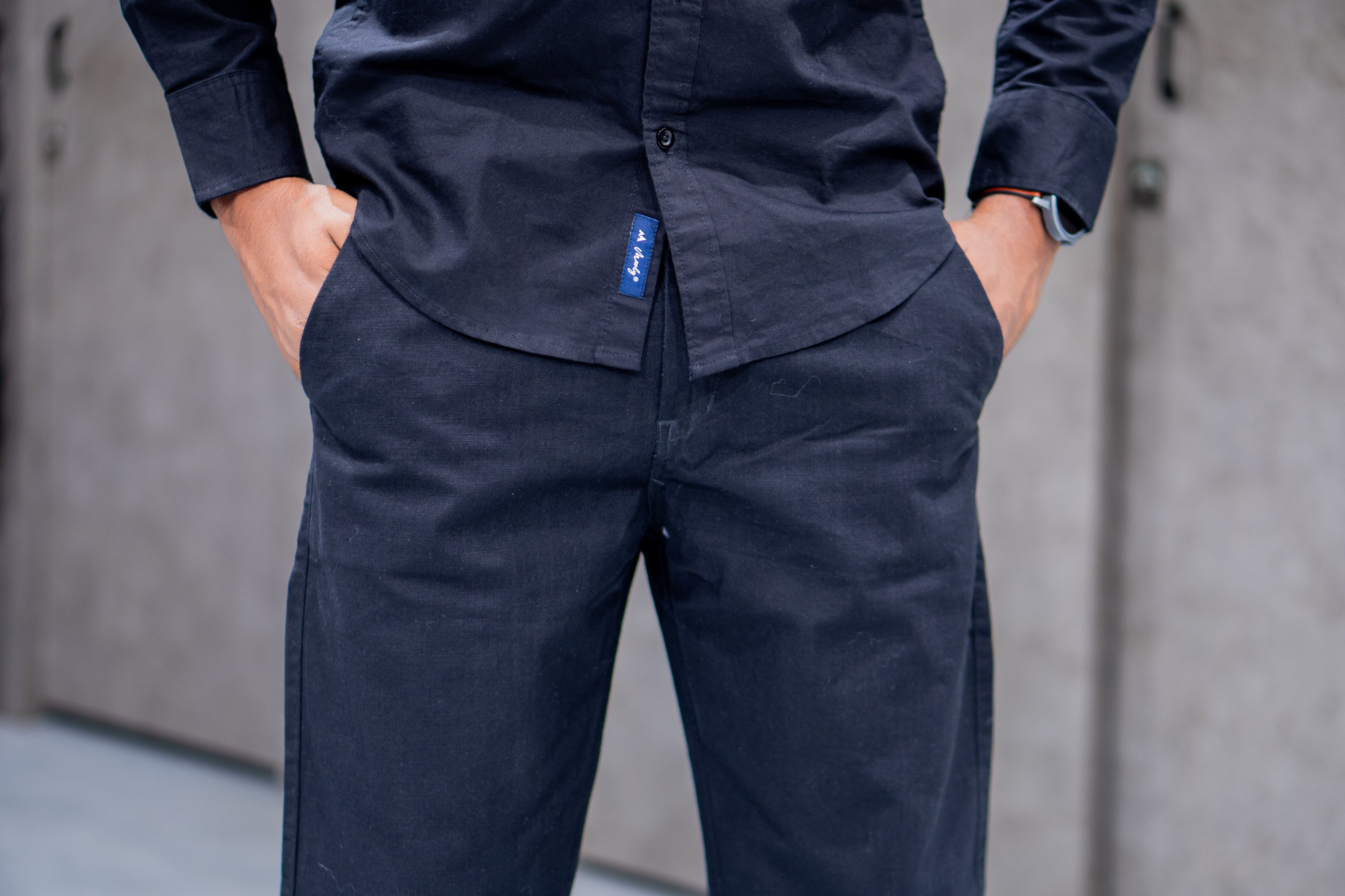Classic Black Linen Pants