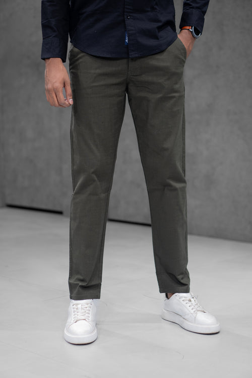 Dark Olive Linen Pants - Menly Clothing
