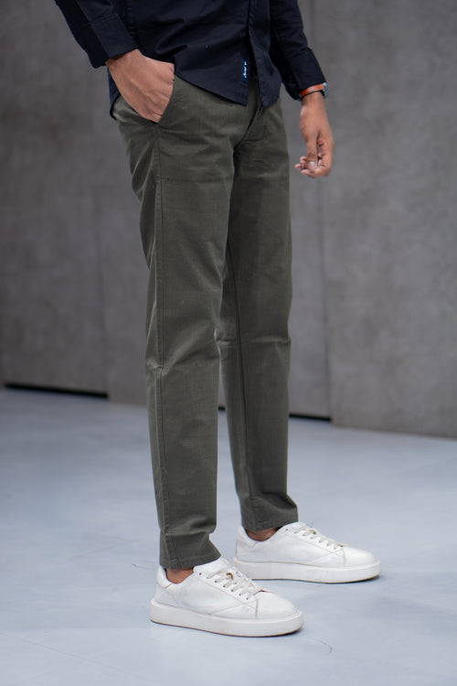 Dark Olive Linen Pants - Menly Clothing