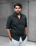 Menly Forest Green Cotton Linen Shirt