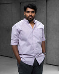 Menly Lavender Cotton Linen Shirt