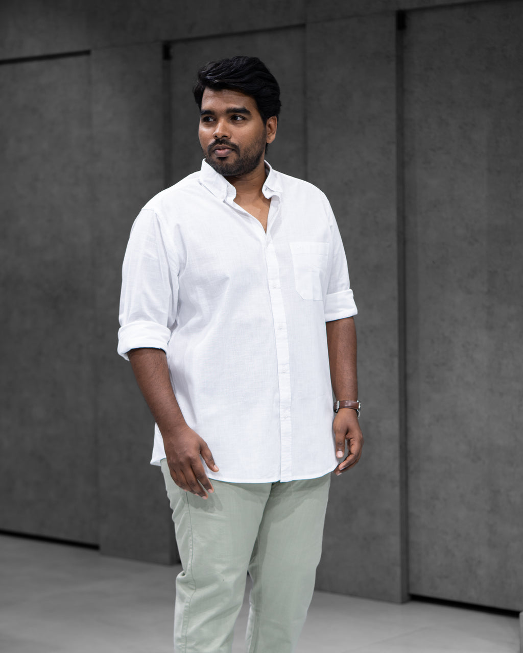 Menly White Cotton Linen Shirt - Menly Clothing