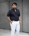 Menly Black Cotton Linen Shirt - Menly Clothing