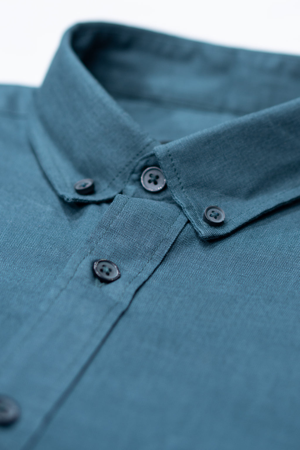 Menly Peacock Green Cotton Linen Shirt - Menly Clothing