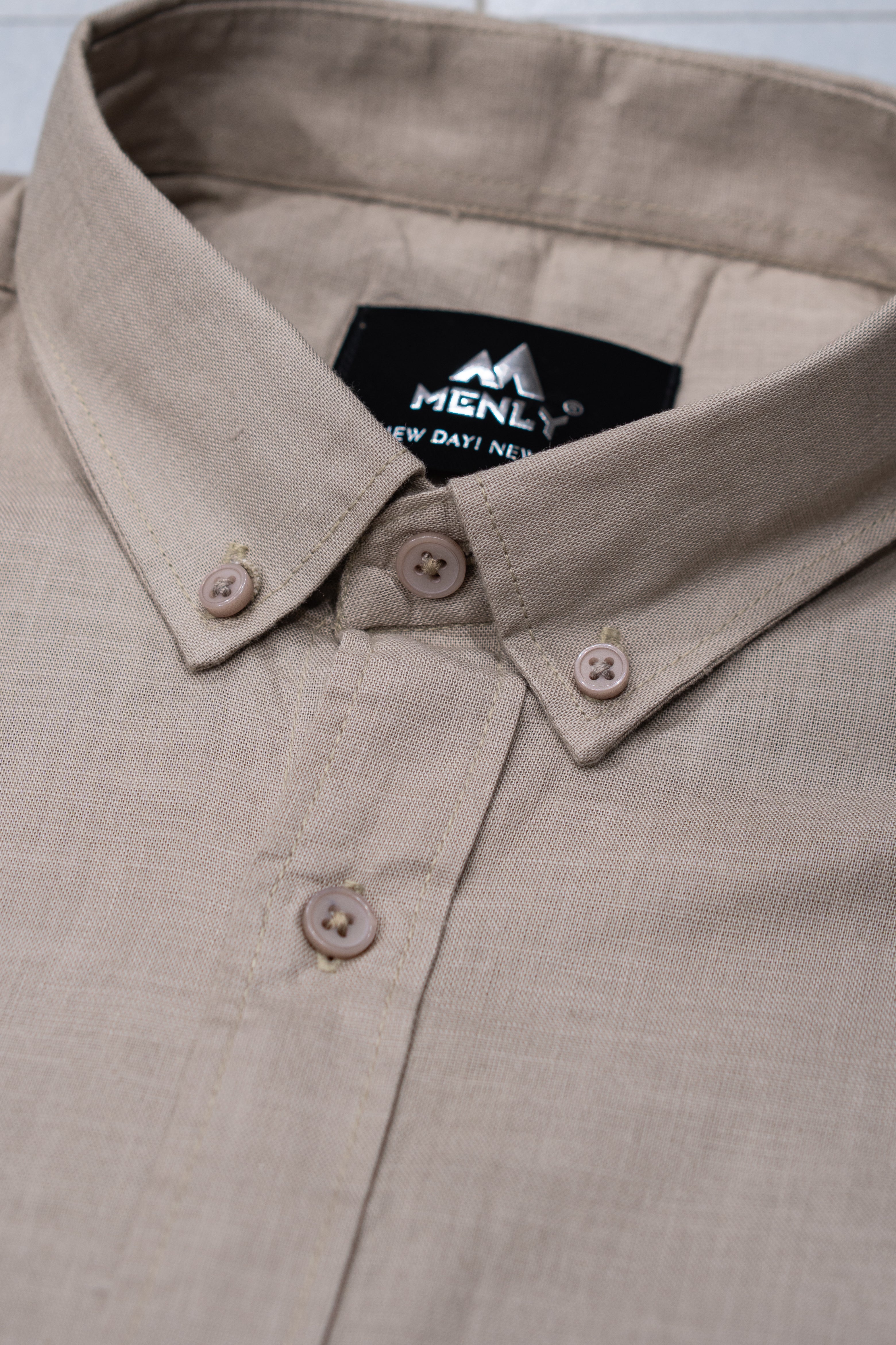 Menly Desert Sand Cotton Linen Shirt - Menly Clothing