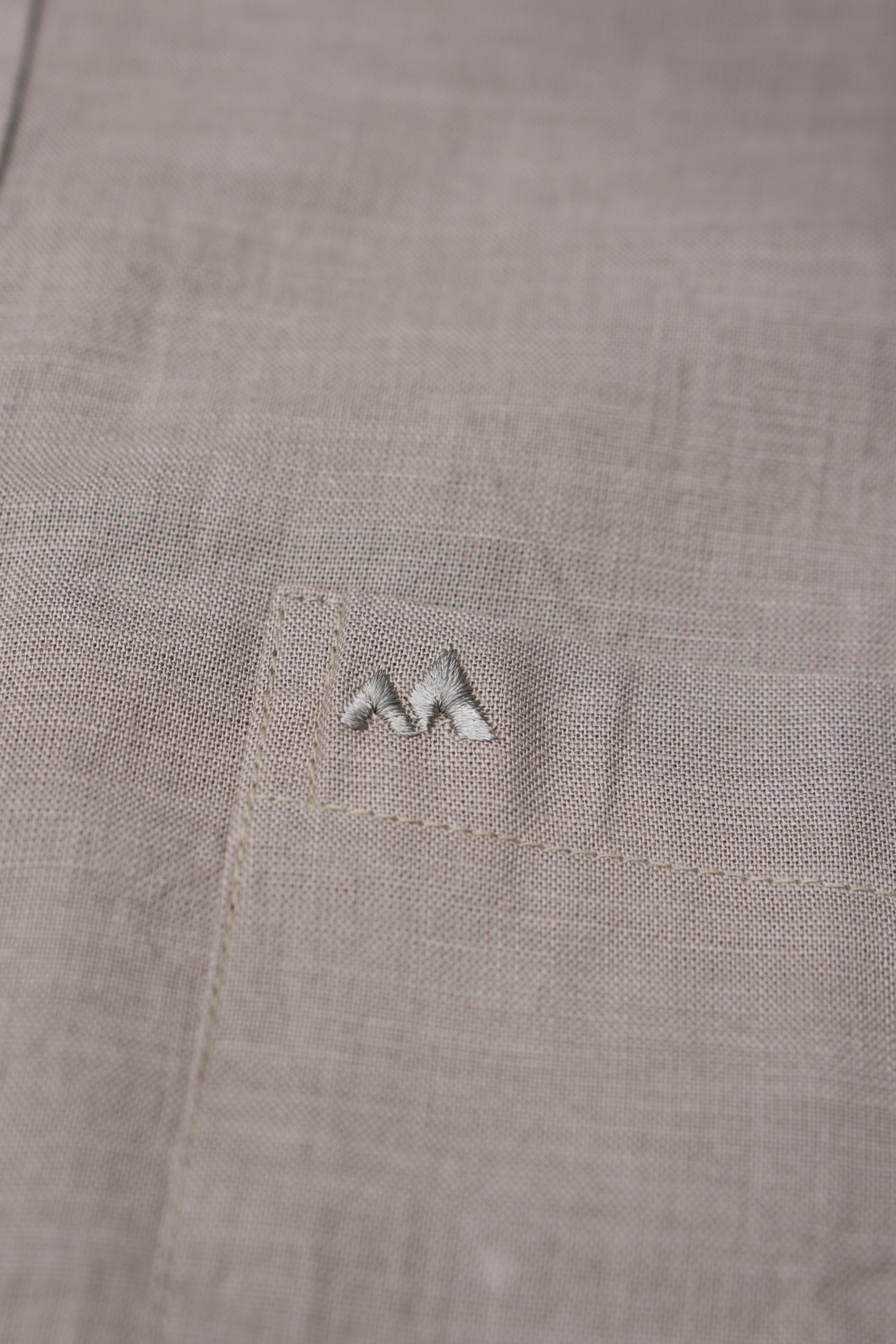 Menly Desert Sand Cotton Linen Shirt - Menly Clothing