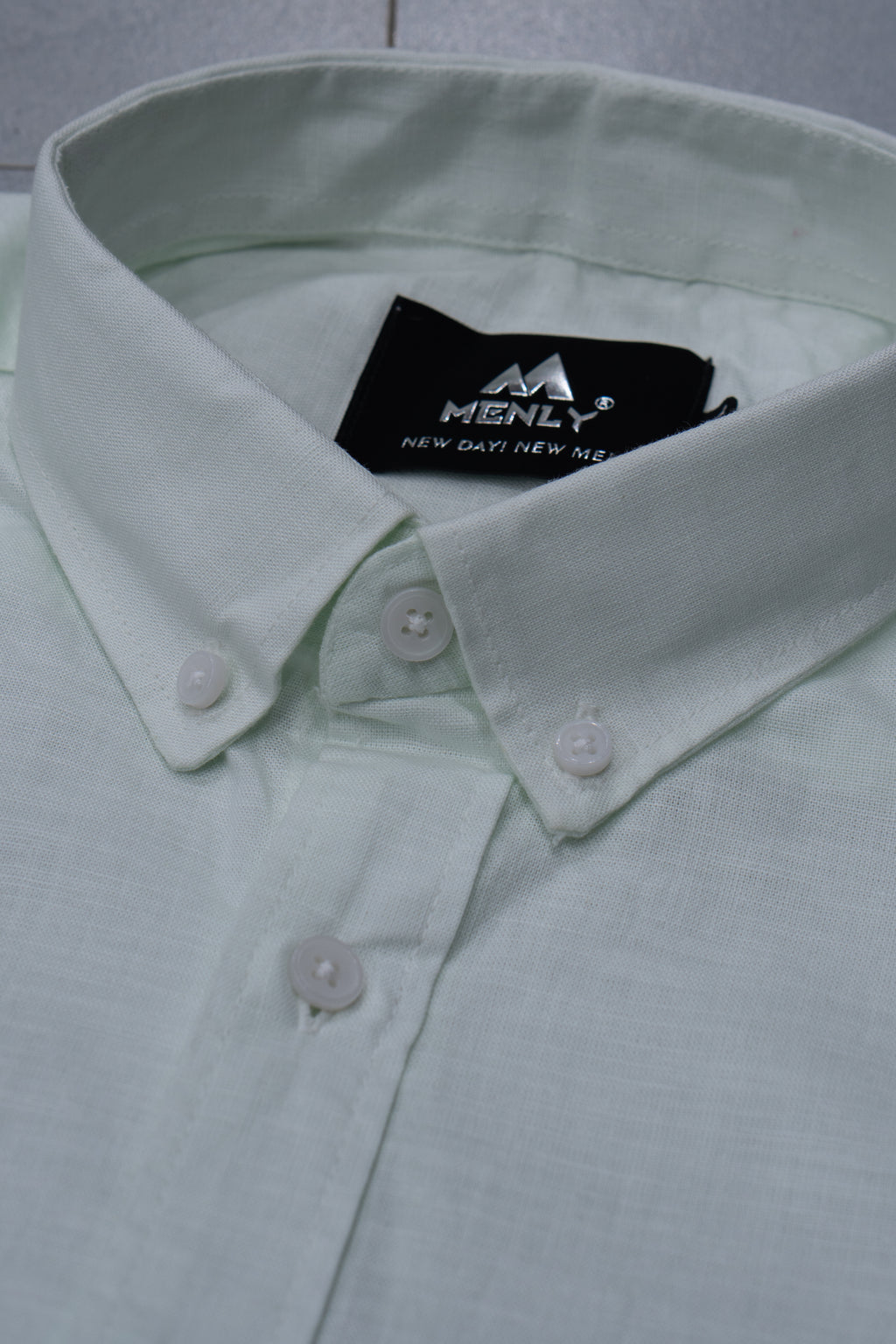 Menly Ice Mint Cotton Linen Shirt - Menly Clothing
