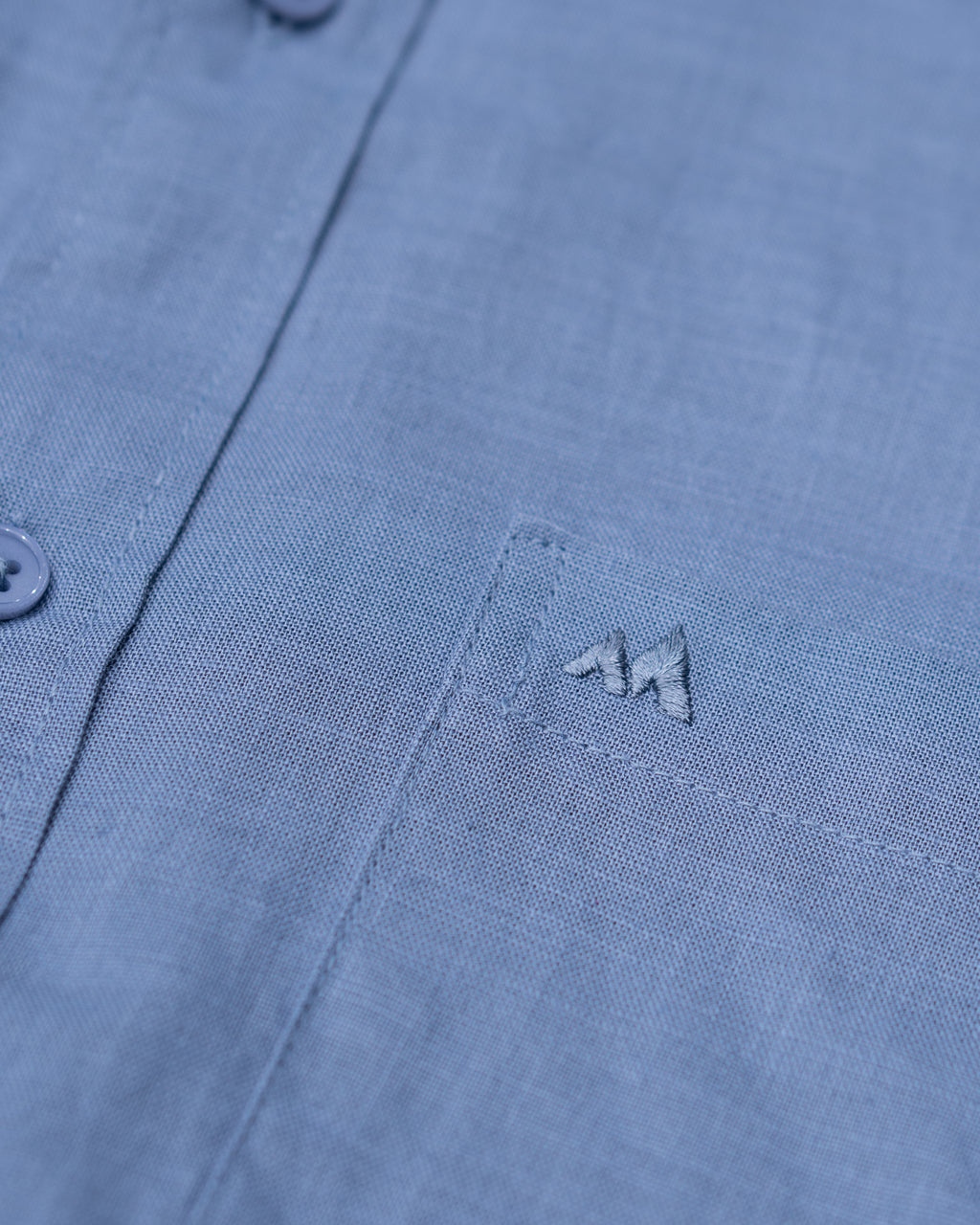 Menly Pale Blue Cotton Linen Shirt - Menly Clothing