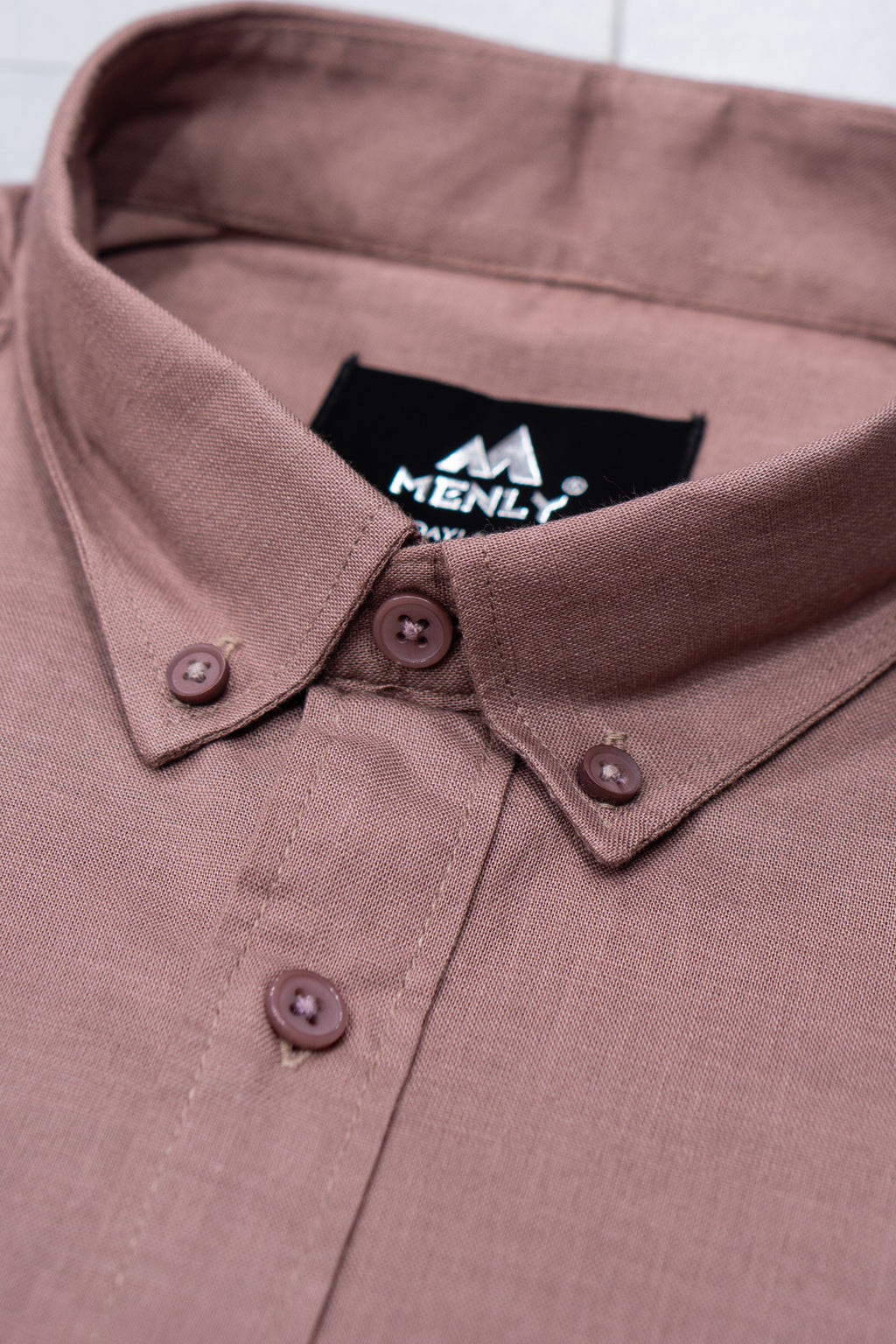 Menly Cocoa Brown Cotton Linen Shirt - Menly Clothing