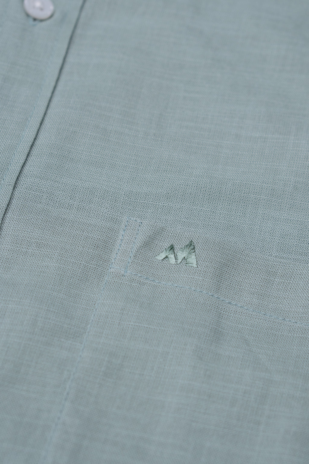 Menly Powder Green Cotton Linen Shirt - Menly Clothing