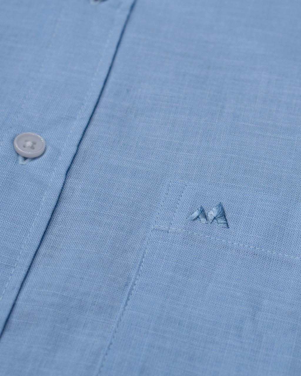 Menly Sky Blue Cotton Linen Shirt - Menly Clothing