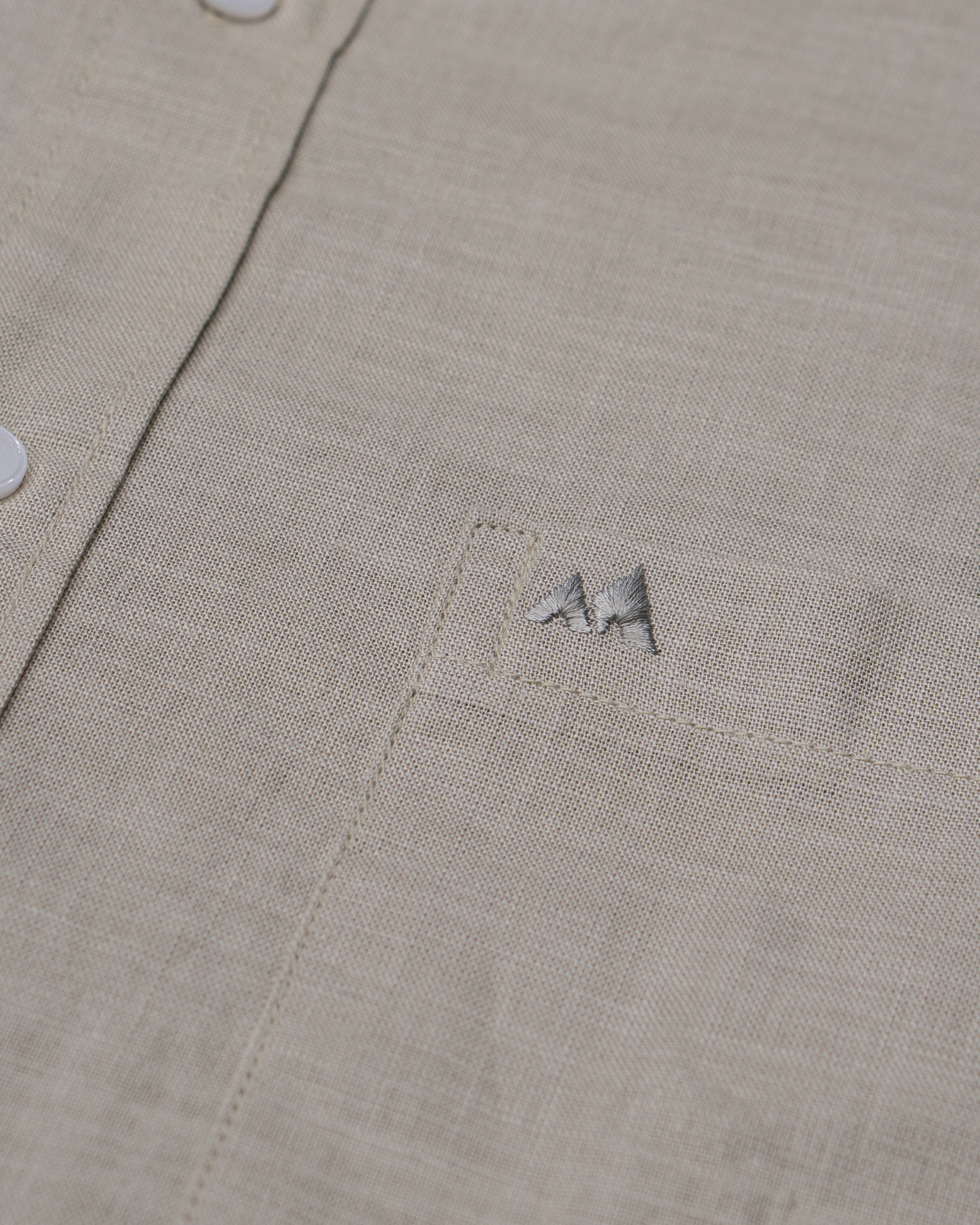 Menly Beige Cotton Linen Shirt - Menly Clothing