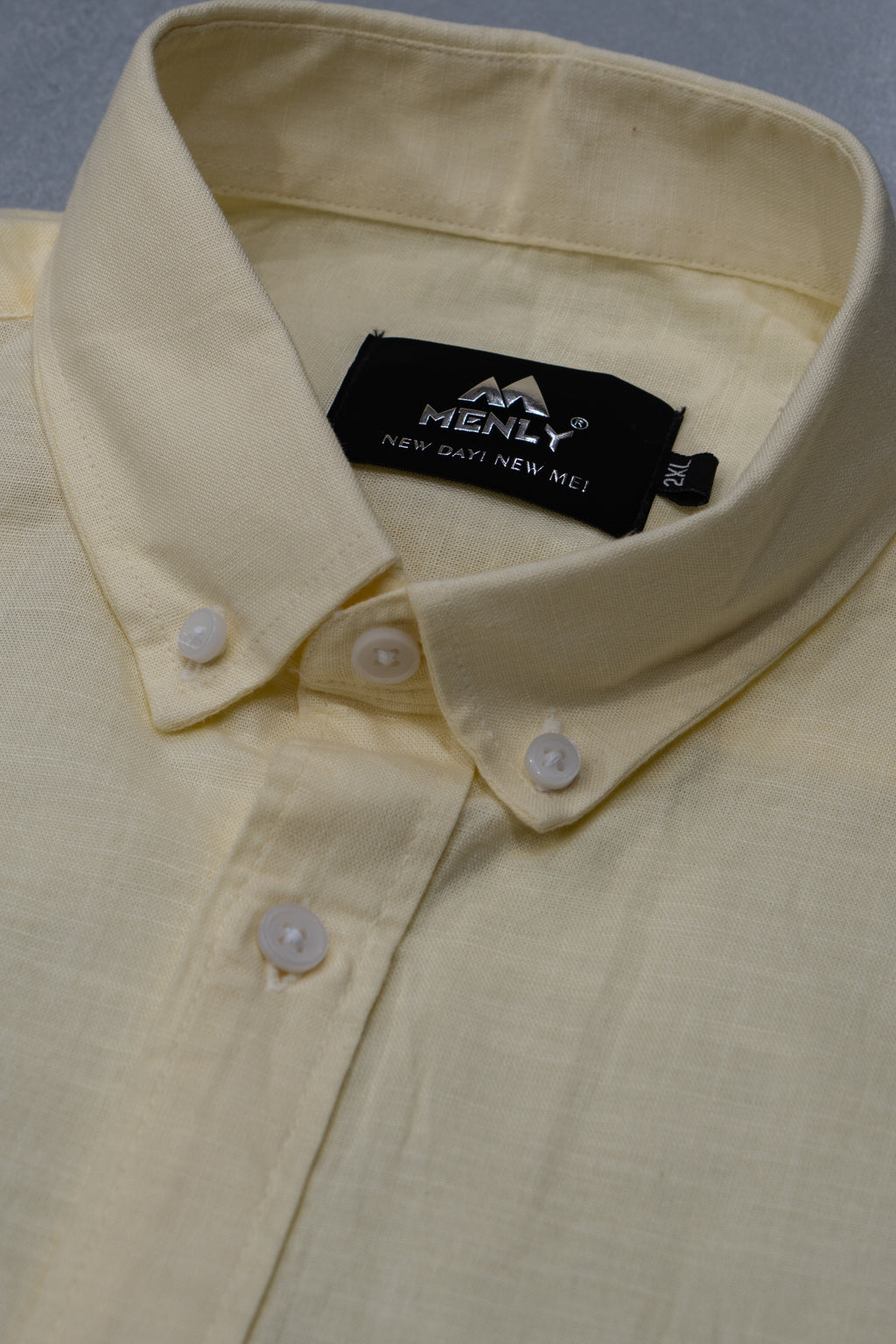Menly Lime Yellow Cotton Linen Shirt - Menly Clothing