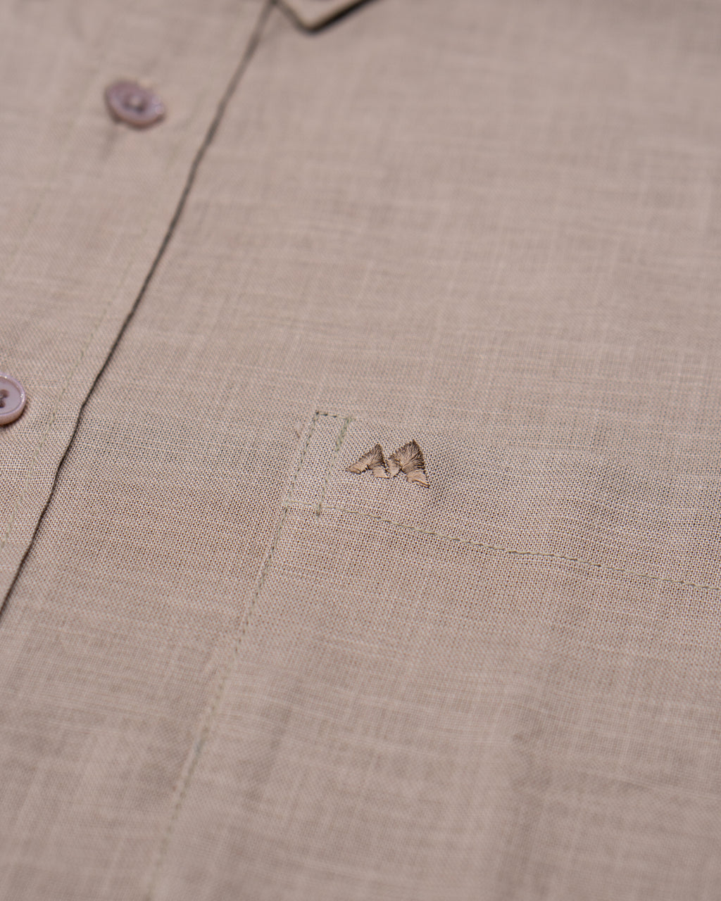 Menly Sandstone Beige Cotton Linen Shirt - Menly Clothing