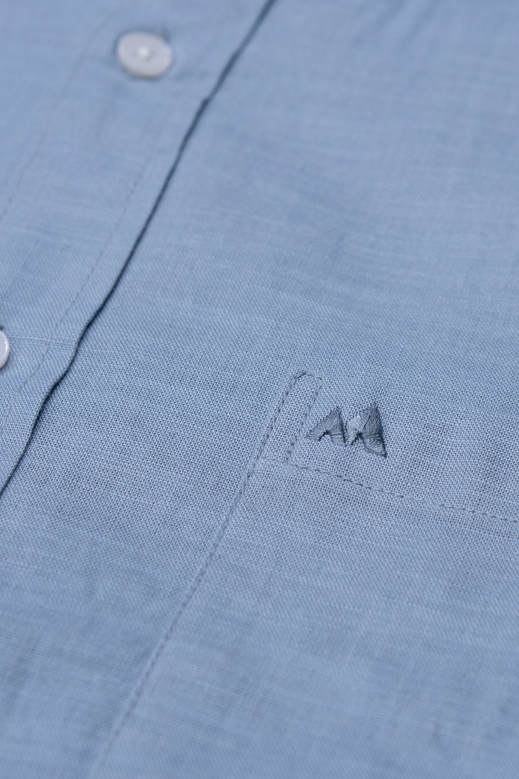 Menly Blue Cotton Linen Shirt - Menly Clothing
