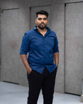Menly Royal Blue Oxford Cotton Shirt