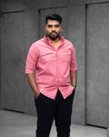Menly Coral Pink Oxford Cotton Shirt