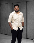 Menly Cream Oxford Cotton Shirt